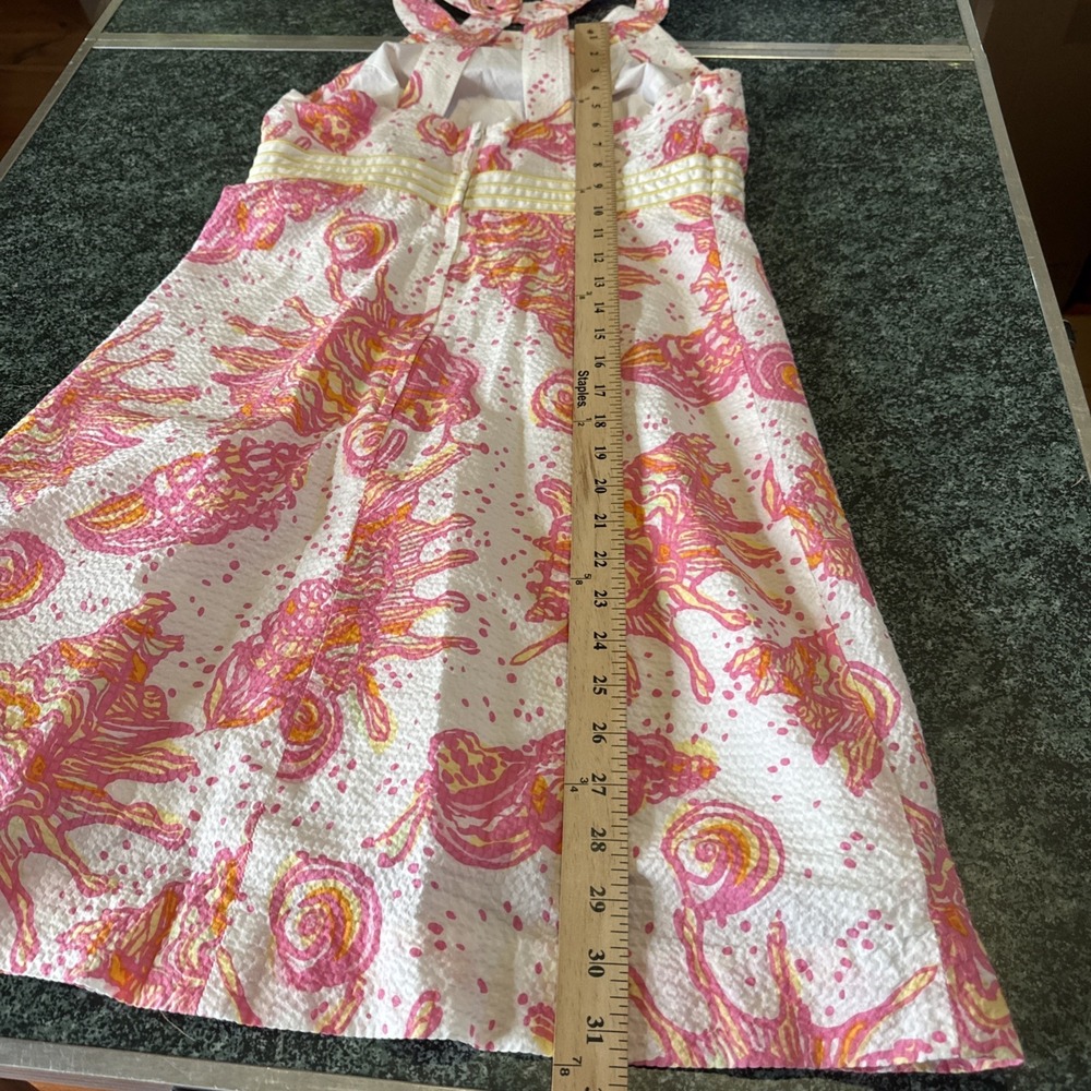 Lilly Pulitzer Tinsley Resort White Conched Out Halter Dress Resort Cruise SZ 6 - Picture 15 of 16